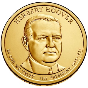 2014 1-dollar - P - Herbert Hoover reverse